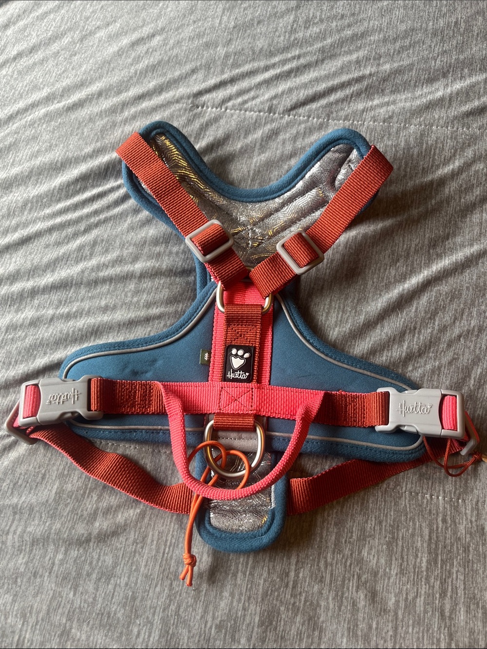 Medium Size Dog Blue and Coral Harness